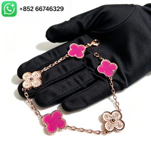 Van Cleef & Arpels Inspired Vintage Alhambra 5 Motifs Bracelet | 1:1 Custom 18K Gold High-End Luxury Jewelry Manufacturer