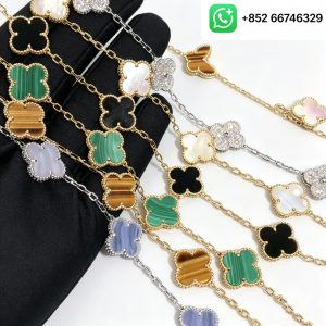 Inspired 18K Gold Van Cleef & Arpels Vintage Alhambra Bracelet 5 Motifs | 1:1 Custom Luxury Jewelry