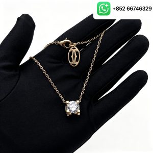 Cartier C de Cartier Inspired Diamond Pendant | 1:1 Custom Solid 18K Yellow Gold Luxury Jewelry